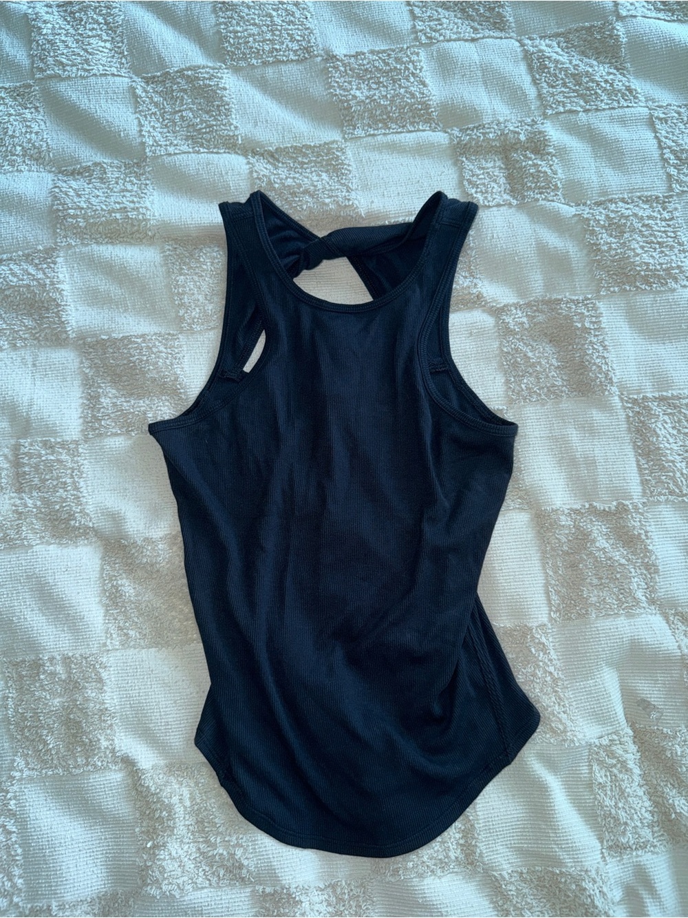 black‎ ribbed lululemon athletica tank top